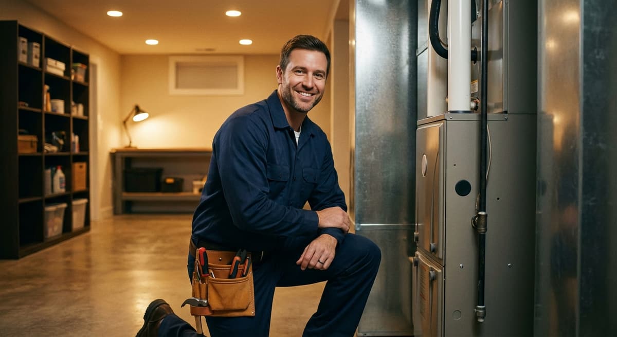 HVAC technician at work
