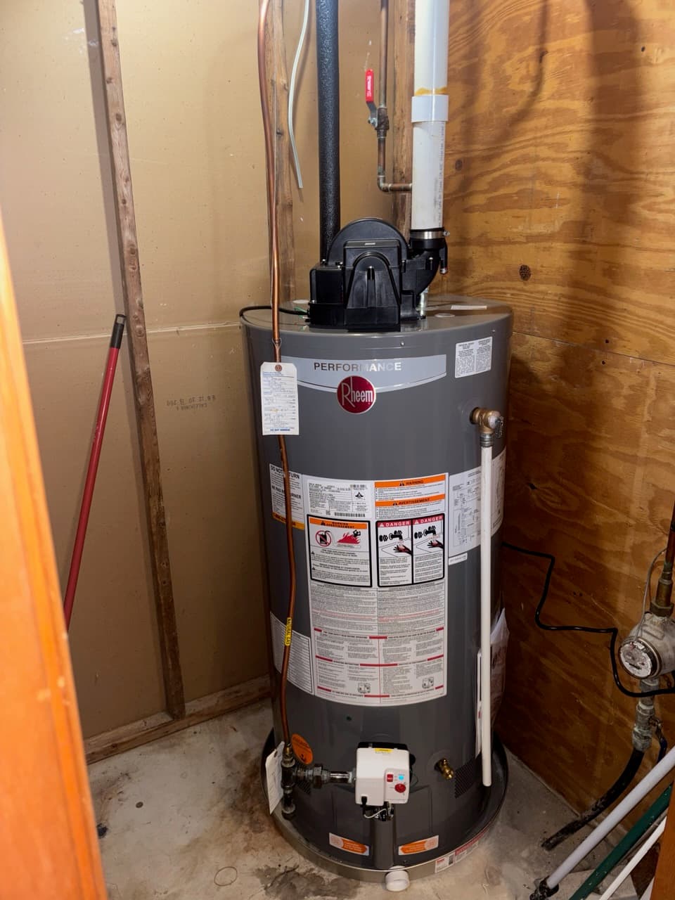 Rheem water heater professionally installed by Relica Comforts