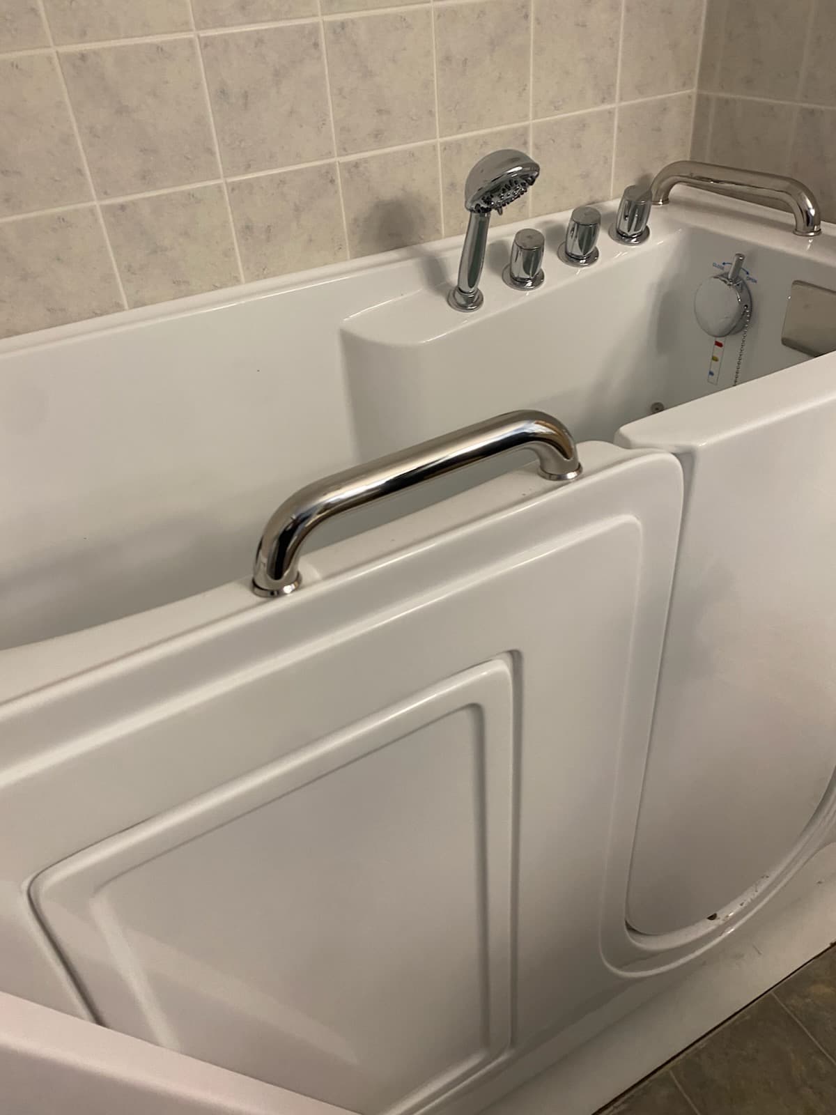 Walk-in tub installation by Relica Comforts